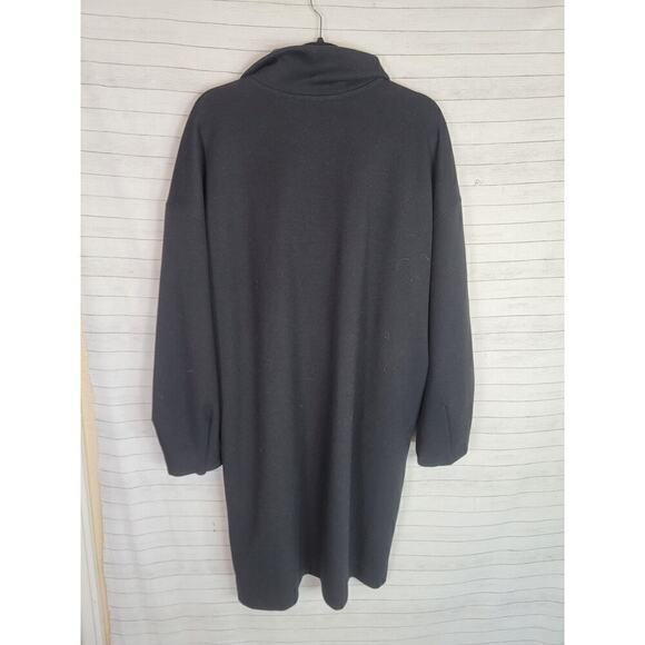 SCOTCH & SODA MAISON SCOTCH 1/4 ZIP SWEATSHIRT DRESS IN BLACK, SZ LARGE - Picture 10 of 16